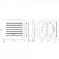 Вентиляционная решетка с гравитационными жалюзи Europlast ND12ZP