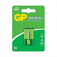 Батарейка солевая GP Greencell 1604G-U1 6F22 (крона) 9V блистер 1шт/уп