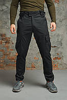 Тактические черные штаны военные рип стоп весна-осень прочные , Мужские армейские брюки черные под ремен bmbl