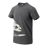 Тактическая футболка мужская Helikon-Tex T-Shirt «Full Body Skeleton» серая футболка летняя