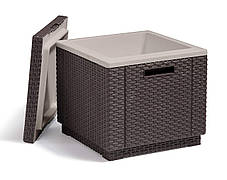 Стіл-скриня з термоізоляцією Allibert Ice Cube, коричневий, фото 4