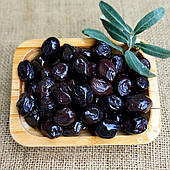 Турецькі оливки в'ялені чорні Sele Datca 1 кг, органічні оливки 1,5 см