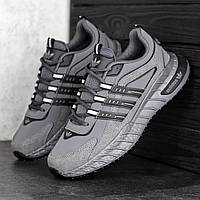 Чоловічі Кросівки Adidas Сірі Якісні, Спортивні Кросівки Чоловічі Адідас весна осінь літо демі