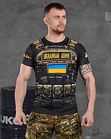 Тактическая черная футболка Oblivion военная потоотводящая coolmax, Армейская черная футболка Oblivion д bmbl