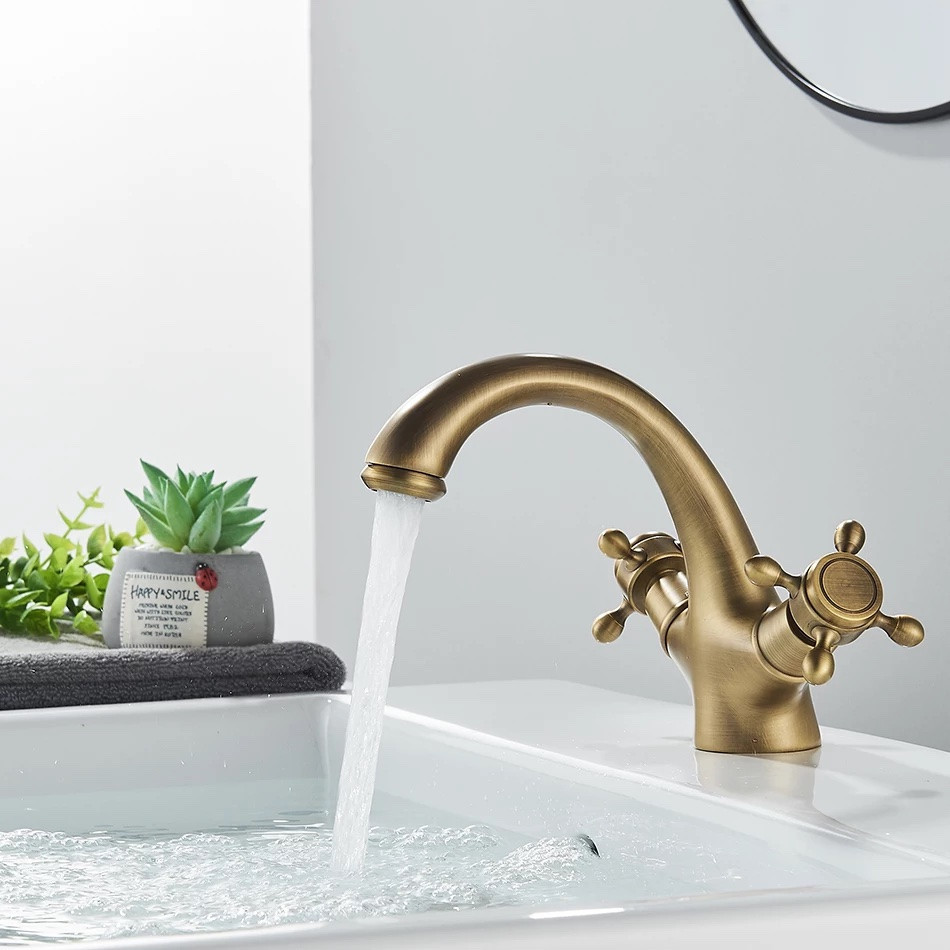Змішувач для умивальника DECO 614 Бронза