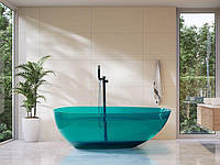 Отдельностоящая ванна Blancarena 1690 x 780 мм бирюзовая Прозрачная ванна для дома Ванна стильная для квартиры