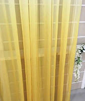 Набор шторы и тюль полупрозрачные Тюль в спальню батист Тюль хорошего качество с подхватами Тюль на окна жёлтый