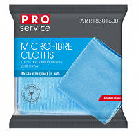 Салфетки для уборки PRO service Standard из микрофибры для стекла Синие 5 шт. 4823071615128 ZXC