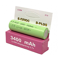 Аккумулятор 18650 3400 mAh, Li-Ion 3.7v B+plus