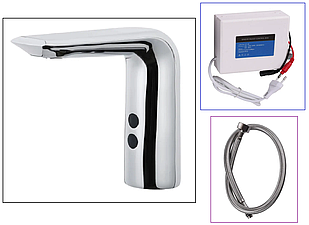 Кран безконтактний для умивальника (латунний) HOTEC 19.105-DC/AC (220V/6V)
