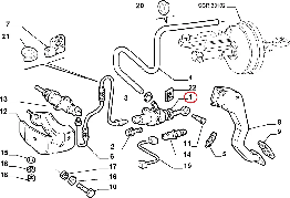 Циліндр зчеплення головний Fiat Ducato 244, Peugeot Boxer, Citroen Jumper (2002-2006), 71736191, 218248, GP, Італія