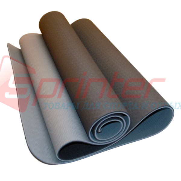 Килимок для фітнесу і йоги TPE-6S СЕЧ, фото 1