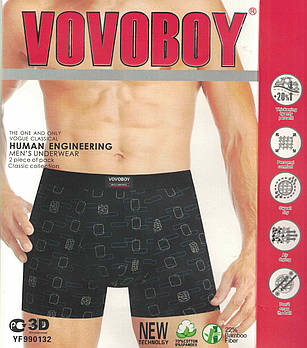 Труси чоловічі боксери бавовна з бамбуком Vovoboy, розміри XL-4XL, 990132