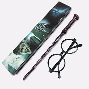 Набір аксесуарів Harry Potter окуляри і чарівна паличка Гаррі Поттера - унісекс