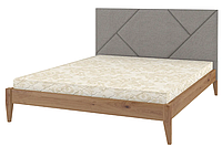 Кровать двуспальная деревянная с мягким изголовьем Нью-Йорк Мебигранд купить в Одессе, Украине 120х200