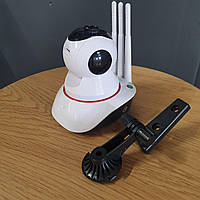 Бездротова wifi-камера відеоспостереження поворотна з записом на карту пам'яті та нічного бачення для дому JYF