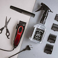 Електрична машинка для чоловічої стриження Adler перукарня дротова машинка та ножиці для стриження волосся JYF