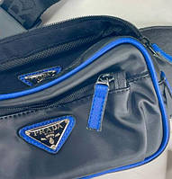 Синяя сумка бананкана регулируемом ремешке из текстильного материала,с высокостойким защитным покрытием JYF