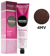 Стойкая крем-краска для волос Matrix SoColor Pre-Bonded Permanent 4MV Шатен мокка фиолетовый 90 мл