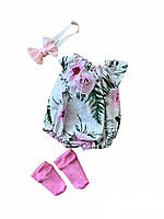 Набор летней одежды для куклы Беби Борн / Baby Born 40 - 43 см боди носочки повязка 18