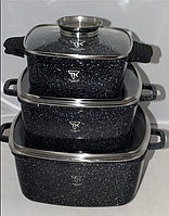 Посуд для кухні з антипригарним покриттям Набір квадратних каструль JYF