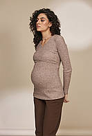 Джемпер женский трикотажный для беременных и кормящих мам капучино