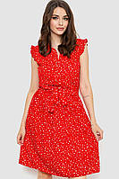 Платье в горох, цвет красно-белый, размер S, 230R007-5