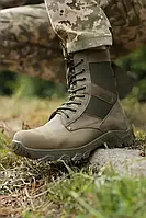 Военные берцы летние олива сетка,тактические ботинки хаки ВСУ,мужские,кожаные с сеткой,3D сетка на лето