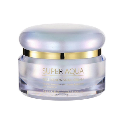 Missha Super Aqua Cell Renew Snail Cream Регенеруючий крем з муцином равлики, 52 мл