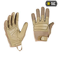 M-Tac перчатки Assault Tactical Mk.2 Khaki, армейские перчатки, тактические перчатки, полнопалые перчатки хаки