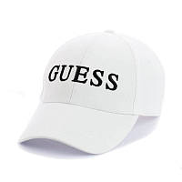 Женская бейсболка "GUESS" белый с черной вышивкой