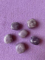 Натуральный камень Лепидолит 6 шт в бархатном мешочке