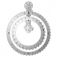 Часы настенные "Шестеренка", серебряные