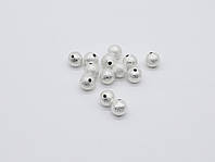 Декоративні металеві кульки в кольорі "срібло" 10х10 мм Товари для рукоділля і творчості
