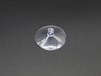 Присоска из силикона одинарная на стекло, пластик и кафель диаметром 50 мм, прозрачная
