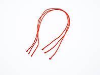 Красный Шнурок на шею без застежки "Косичка" без карабина 50 см. Текстильный прочный Ремешок Фурнитура 100шт/