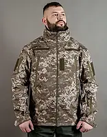 Куртка Патриот soft shell пиксель ММ14 / Куртка для военных пиксель / размер XS - 3XL