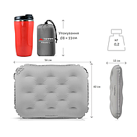 Надувная подушка для путешествий с мягким наружным покрытием Подушка для путешествий 54×40×12 см