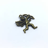 Накладки металлические для декупажа и декора "Ангел" цвет античная бронза 25х26мм Подвески для рукоделия