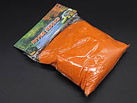 Оранжевый песок декоративный, мелкий для картин, аквариумов, ваз, весом 0.5 кг, в упаковке