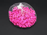 Розовые камни декоративные, дробленые, полированные в сетке 0,5 кг, крупного размера для флористов