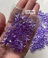 Кристаллы, декоративные осколки, искусственный декоративный лед Фиолетовый (50шт)