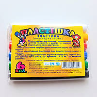 Полімерна глина Пластішка Набір 6 кольорів пластики палички по 17 грам для запікання