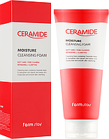 Пенка с церамидами для умывания сухой кожи Farmstay Ceramide Moisture Cleansing Foam 180 мл