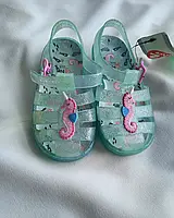 Детские сандали для девочки Tu Kids аквашузы с морским коньком размер 24 , стелька 14,5 см бирюзовые