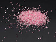 Прозорий рожевий бісер для створення прикрас Круглий. №13/0. 1.9 мм. 100г/уп. ААА для декупажу