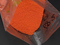Микробисер без отверстия Круглый Оранжевый 0.6-0.8мм. 100г/уп. ААА Бусины для вышивки Бисер для  рукоделия