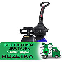 Детская каталка-толокар с родительской ручкой Mercedes (музыка, свет, MP3, USB) M 4854L-4 Синий