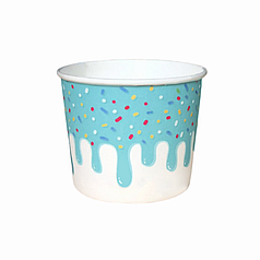 Стакан для морозива 286 мл D-85 паперовий "Глазур"