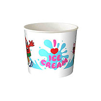 Стакан для морозива 286 мл D-85 паперовий "ICE CREAM дитячий", фото 4